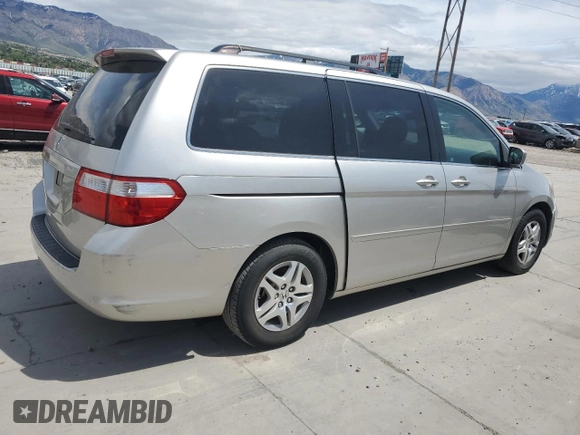2007 Honda Odyssey EX-L with VIN 5FNRL38667B437022, listed as a Copart auction lot 56135825 with 183,864 mi miles and Clean Title. Bid and sale history available at carsss.com. Image 3.