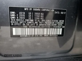 2018 Subaru Legacy Premium with VIN 4S3BNAC66J3011116, listed as a Copart auction lot 49407404 with 57,300 mi miles. Bid and sale history available at carsss.com. Image 13.