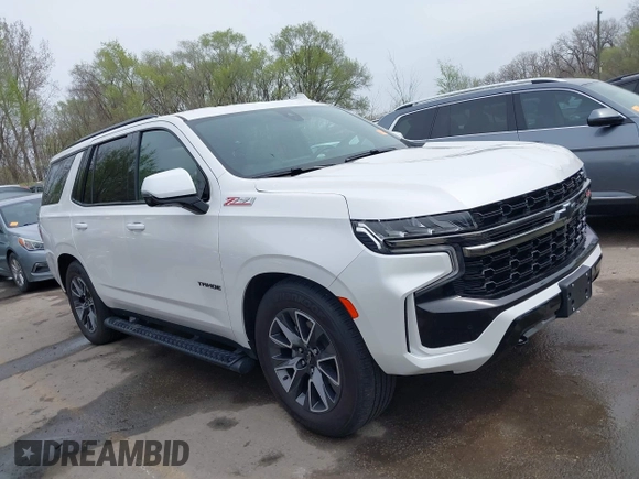 2021 Chevrolet Tahoe Z71 with VIN 1GNSKPKD6MR160422, listed as a IAAI auction lot 41920107 with 37,399 mi miles and . Bid and sale history available at DreamBid. Image 1.