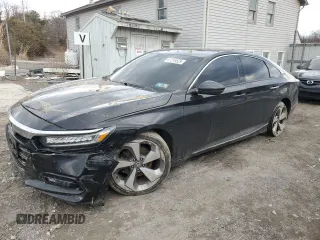 2018 Honda Accord Touring с VIN 1HGCV1F99JA141723, выставлен на аукционе Copart как лот 47219525 с пробегом 46 468 миль миль и Списание • Salvage title. История ставок и продаж доступна на DreamBid. Изображение 1.