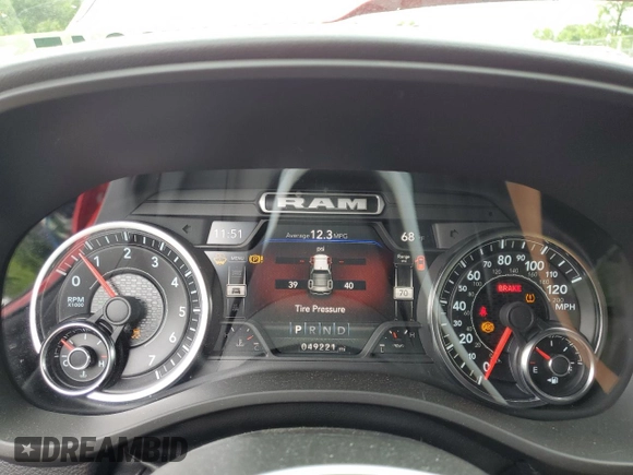 2022 Ram 1500 Big Horn with VIN 1C6SRFFT5NN308429, listed as a Copart auction lot 50286645 with 49,221 mi miles and Salvage title. Bid and sale history available at DreamBid. Image 9.