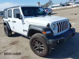 2024 Jeep Wrangler Sport S z VIN 1C4PJXDN7RW108703, wystawiony jako IAAI lot #41815703 z przebiegiem 25 382 mil mil oraz . Historia ofert i sprzedaży dostępna na DreamBid. Obrazek 1.