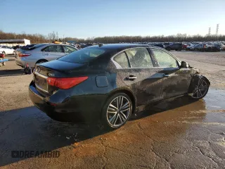 2017 Infiniti Q50 Premium with VIN JN1EV7APXHM736981, listed as a Copart auction lot 42047335 with 55,844 mi miles and Salvage Title. Bid and sale history available at carsss.com. Image 3.