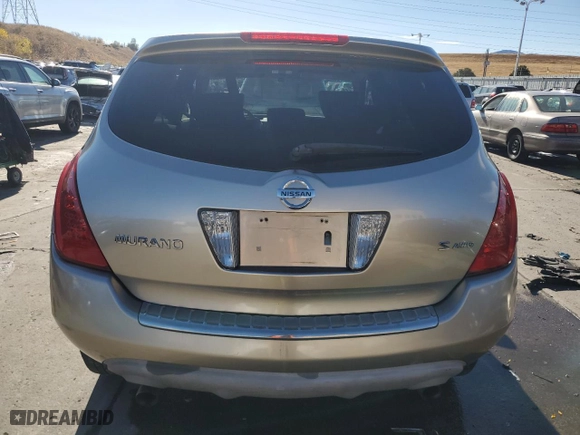 2006 Nissan Murano SE with VIN JN8AZ08W36W523171, listed as a Copart auction lot 78534054 with 152,054 mi miles and Salvage Title. Bid and sale history available at carsss.com. Image 6.