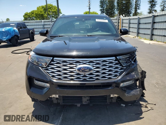 2020 Ford Explorer Platinum z VIN 1FM5K8HC5LGA11113, wystawiony jako Copart lot #57035265 z przebiegiem 52 232 mil mil oraz Szkoda całkowita • Salvage title. Historia ofert i sprzedaży dostępna na DreamBid. Obrazek 5.