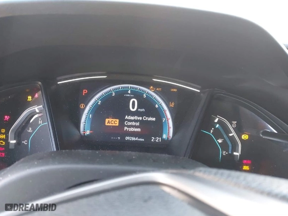 2019 Honda Civic Hatchback LX with VIN SHHFK7H37KU228351, listed as a IAAI auction lot 41570612 with 92,864 mi miles. Bid and sale history available at carsss.com. Image 7.