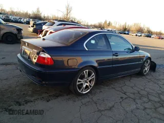 2002 BMW 3 Series 330Ci with VIN WBABN53422PH00697, listed as a Copart auction lot 42816245 with 187,159 mi miles and Salvage Title. Bid and sale history available at carsss.com. Image 3.