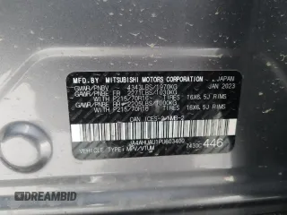 2023 Mitsubishi RVR ES with VIN JA4AHUAU1PU603400, listed as a Copart auction lot 42928925 with 13,439 mi miles and Salvage Title. Bid and sale history available at carsss.com. Image 13.
