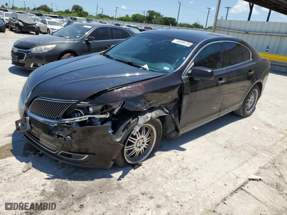 2013 Lincoln MKS with VIN 1LNHL9DK0DG615859, listed as a Copart auction lot 66994754 with 105,133 mi miles and Salvage Title. Bid and sale history available at carsss.com. Image 1.