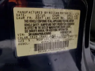 2011 Nissan Sentra SL with VIN 3N1AB6AP8BL626093, listed as a Copart auction lot 87270584 with 91,143 mi miles and Salvage Title. Bid and sale history available at DreamBid. Image 12.