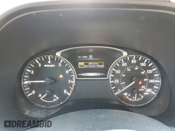 2016 Nissan Pathfinder Platinum with VIN 5N1AR2MM8GC632977, listed as a Copart auction lot 52808275 with 111,490 mi miles and Salvage Title. Bid and sale history available at carsss.com. Image 9.