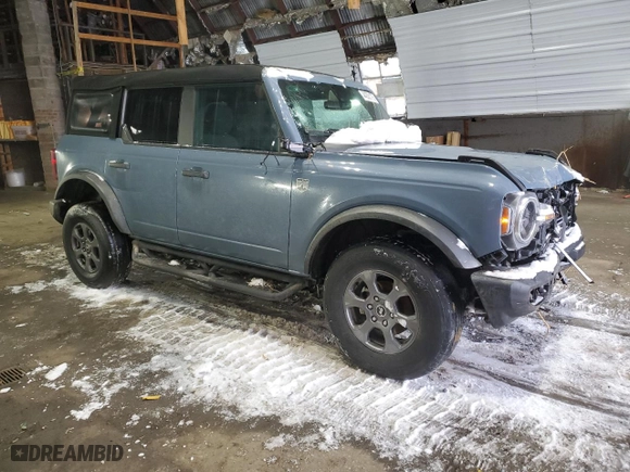 2023 Ford Bronco with VIN 1FMDE5BHXPLB65240, listed as a Copart auction lot 44208175 with 55,537 mi miles and Salvage Title. Bid and sale history available at carsss.com. Image 4.