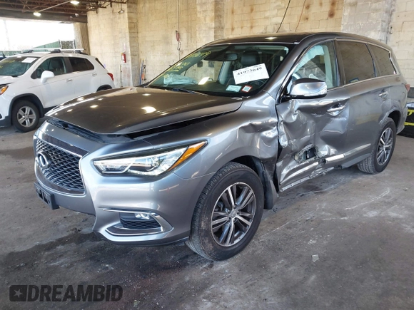 2019 Infiniti QX60 Luxe with VIN 5N1DL0MM8KC558679, listed as a IAAI auction lot 41973649 with 51,867 mi miles and . Bid and sale history available at DreamBid. Image 18.