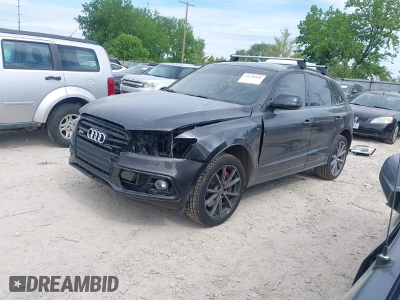 2017 Audi SQ5 Prestige z VIN WA1VCAFPXHA054672, wystawiony jako IAAI lot #42239501 z przebiegiem 119 781 mil mil oraz . Historia ofert i sprzedaży dostępna na DreamBid. Obrazek 2.