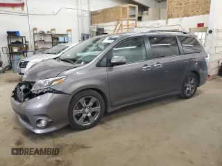 2017 Toyota Sienna SE with VIN 5TDXZ3DC2HS816940, listed as a Copart auction lot 52924865 with 205,900 mi miles and Salvage Title. Bid and sale history available at carsss.com. Image 1.