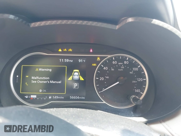 2021 Nissan Versa SV with VIN 3N1CN8EV1ML855643, listed as a IAAI auction lot 42772321 with 56,604 mi miles and . Bid and sale history available at DreamBid. Image 7.