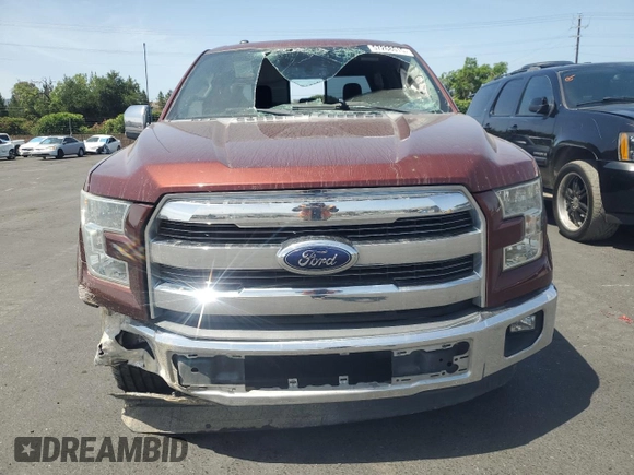 2015 Ford F-150 XL with VIN 1FTEW1CF8FKE77315, listed as a Copart auction lot 57329055 with 138,552 mi miles and Salvage title. Bid and sale history available at DreamBid. Image 5.