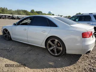 2014 Audi S8 with VIN WAUD2AFD6EN004797, listed as a Copart auction lot 69993344 with 124,196 mi miles and Salvage Title. Bid and sale history available at carsss.com. Image 2.