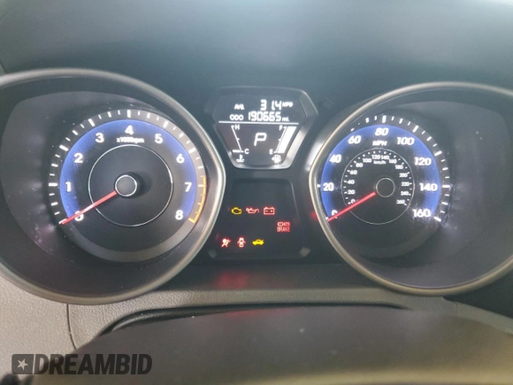 2013 Hyundai Elantra GLS with VIN 5NPDH4AE4DH440047, listed as a Copart auction lot 57456945 with 190,665 mi miles and Salvage title. Bid and sale history available at DreamBid. Image 9.