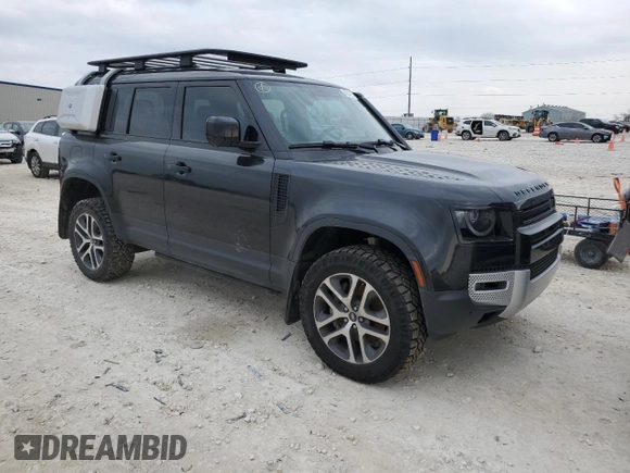 2020 Land Rover Defender HSE with VIN SALE9EEU9L2024965, listed as a Copart auction lot 45340185 with 49,705 mi miles and Salvage title. Bid and sale history available at DreamBid. Image 4.