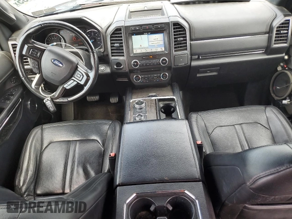 2018 Ford Expedition Max Limited with VIN 1FMJK2AT7JEA18675, listed as a Copart auction lot 62409535 with 121,330 mi miles and Salvage title. Bid and sale history available at DreamBid. Image 8.