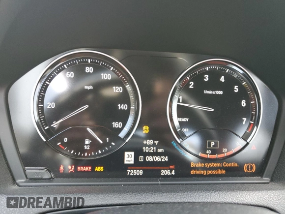 2018 BMW 2 Series M240i with VIN WBA2J5C51JVC07365, listed as a Copart auction lot 65935724 with 72,509 mi miles and Salvage Title. Bid and sale history available at carsss.com. Image 9.