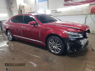 2015 Lexus LS 460 L with VIN JTHGL5EF2F5055740, listed as a Copart auction lot 46279815 with 84,629 mi miles and Salvage title. Bid and sale history available at DreamBid. Image 4.
