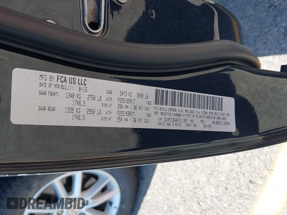 2017 Dodge Journey SXT с VIN 3C4PDCBG0HT511057, выставлен на аукционе IAAI как лот 42553412 с пробегом 118 706 миль миль и . История ставок и продаж доступна на DreamBid. Изображение 9.