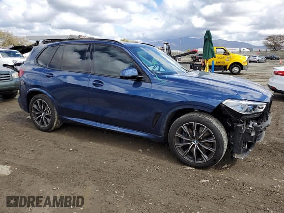 2021 BMW X5 xDrive45e with VIN 5UXTA6C09M9H50122, listed as a Copart auction lot 48162735 with 59,697 mi miles and Salvage Title. Bid and sale history available at carsss.com. Image 4.