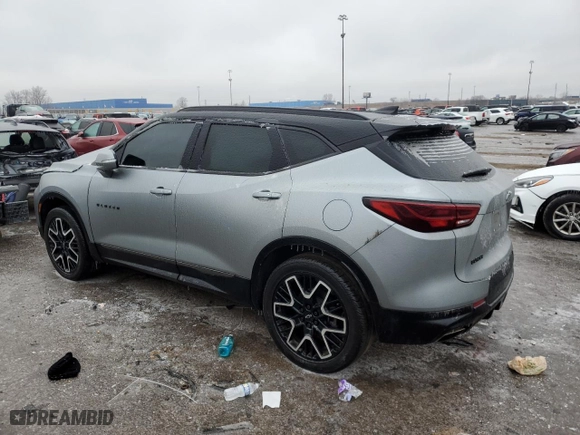 2024 Chevrolet Blazer RS with VIN 3GNKBERS7RS154156, listed as a Copart auction lot 43217755 with 13,172 mi miles and Salvage Title. Bid and sale history available at carsss.com. Image 2.