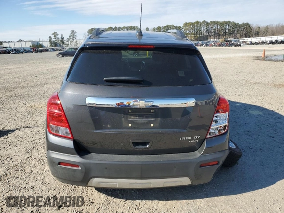 2016 Chevrolet Trax LTZ with VIN 3GNCJRSB2GL257355, listed as a Copart auction lot 89156525 with 81,010 mi miles and Salvage Title. Bid and sale history available at carsss.com. Image 6.