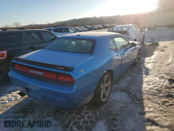 2010 Dodge Challenger SRT-8 with VIN 2B3CJ7DW7AH130521, listed as a Copart auction lot 88990235 with 128,370 mi miles and Salvage title. Bid and sale history available at DreamBid. Image 3.