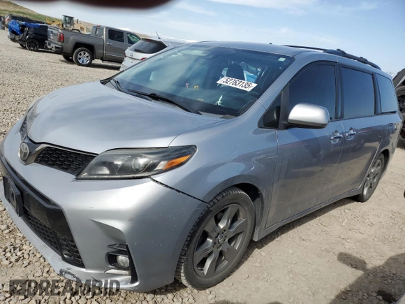 2018 Toyota Sienna SE with VIN 5TDXZ3DC2JS919264, listed as a Copart auction lot 52763135 with 159,835 mi miles and Salvage title. Bid and sale history available at DreamBid. Image 1.