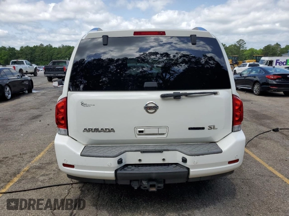 2011 Nissan Armada SV z VIN 5N1BA0ND7BN611338, wystawiony jako Copart lot #57069135 z przebiegiem 183 444 mil mil oraz Szkoda całkowita • Salvage title. Historia ofert i sprzedaży dostępna na DreamBid. Obrazek 6.