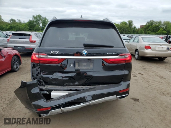 2022 BMW X7 xDrive40i z VIN 5UXCW2C03N9M08416, wystawiony jako Copart lot #57808645 z przebiegiem 38 424 mil mil oraz Szkoda całkowita • Salvage title. Historia ofert i sprzedaży dostępna na DreamBid. Obrazek 6.