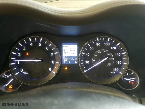 2011 Infiniti M37 with VIN JN1BY1ARXBM376921, listed as a Copart auction lot 72392124 with 125,473 mi miles and Non Repairable. Bid and sale history available at carsss.com. Image 9.