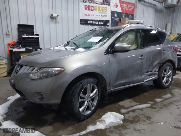 2010 Nissan Murano SL with VIN JN8AZ1MW1AW108855, listed as a IAAI auction lot 41543840 with 156,286 mi miles. Bid and sale history available at carsss.com. Image 2.
