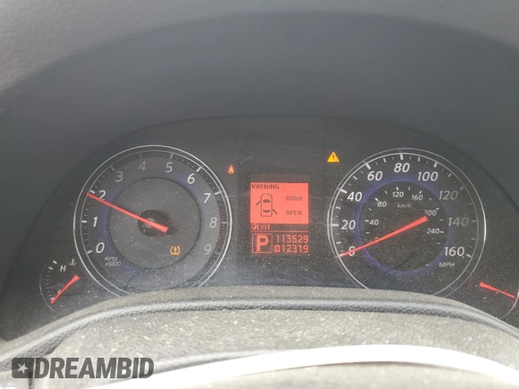 2008 Infiniti G35 Journey with VIN JNKBV61E48M206223, listed as a Copart auction lot 52557765 with 113,529 mi miles and Salvage Title. Bid and sale history available at DreamBid. Image 9.