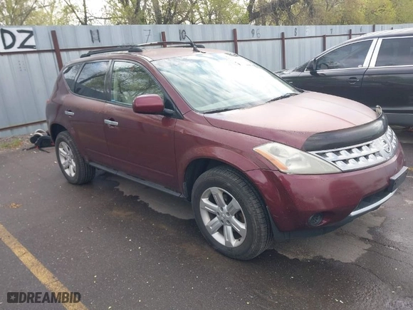 2006 Nissan Murano SL with VIN JN8AZ08W76W506485, listed as a IAAI auction lot 41992620 with 208,287 mi miles. Bid and sale history available at carsss.com. Image 1.