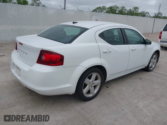 2013 Dodge Avenger SE with VIN 1C3CDZAB3DN707581, listed as a IAAI auction lot 41966051 with 159,054 mi miles and . Bid and sale history available at carsss.com. Image 4.
