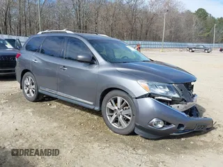 2015 Nissan Pathfinder SL with VIN 5N1AR2MM9FC643274, listed as a IAAI auction lot 41711690 with Not provided miles and . Bid and sale history available at DreamBid. Image 1.