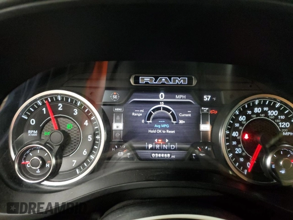 2021 Ram 1500 Big Horn z VIN 1C6SRFFT2MN598580, wystawiony jako Copart lot #52394285 z przebiegiem 34 468 mil mil oraz Szkoda całkowita • Salvage title. Historia ofert i sprzedaży dostępna na DreamBid. Obrazek 9.