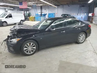 2014 Infiniti Q50 Premium with VIN JN1BV7AR9EM701056, listed as a Copart auction lot 51311135 with 80,387 mi miles and Salvage Title. Bid and sale history available at carsss.com. Image 1.