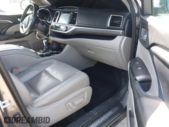 2017 Toyota Highlander Limited with VIN 5TDDZRFHXHS360717, listed as a IAAI auction lot 42571156 with 104,876 mi miles and . Bid and sale history available at DreamBid. Image 5.