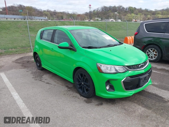 2017 Chevrolet Sonic LT with VIN 1G1JD6SB1H4163702, listed as a IAAI auction lot 41919183 with 96,748 mi miles and . Bid and sale history available at DreamBid. Image 1.