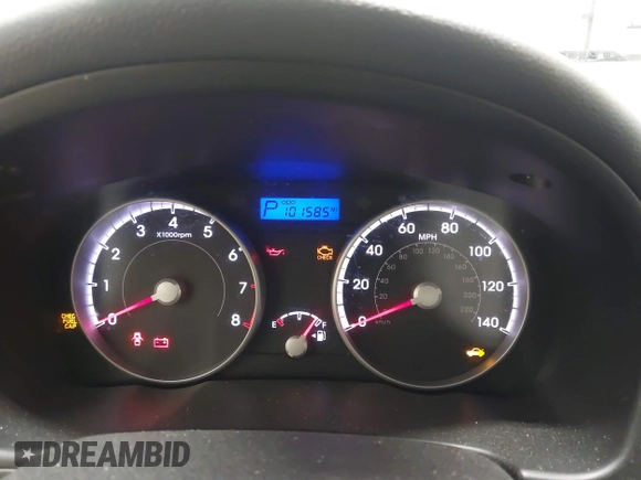 2010 Hyundai Accent GS with VIN KMHCM3AC4AU149383, listed as a IAAI auction lot 42383644 with 101,585 mi miles and . Bid and sale history available at DreamBid. Image 7.