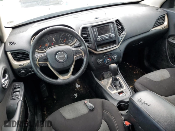 2015 Jeep Cherokee Sport with VIN 1C4PJLAB7FW517637, listed as a Copart auction lot 61385945 with 158,956 mi miles and Salvage title. Bid and sale history available at DreamBid. Image 8.