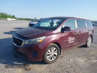 2017 Kia Sedona LX with VIN KNDMB5C18H6320706, listed as a IAAI auction lot 42007075 with 276,674 mi miles. Bid and sale history available at carsss.com. Image 2.