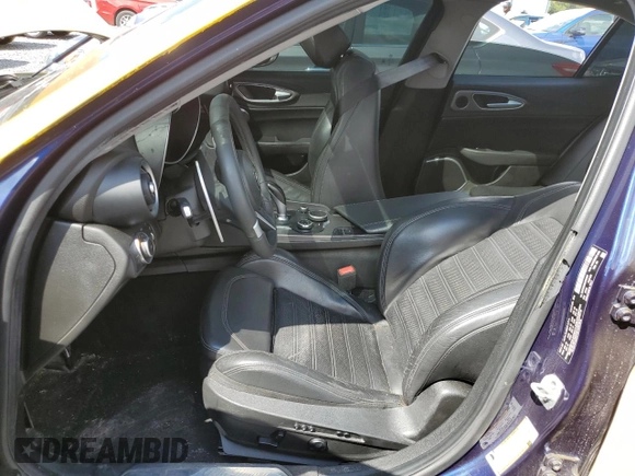 2019 Alfa Romeo Giulia Ti Sport with VIN ZARFAMBN0K7603506, listed as a Copart auction lot 82777534 with 0 mi miles and Non Repairable. Bid and sale history available at carsss.com. Image 7.