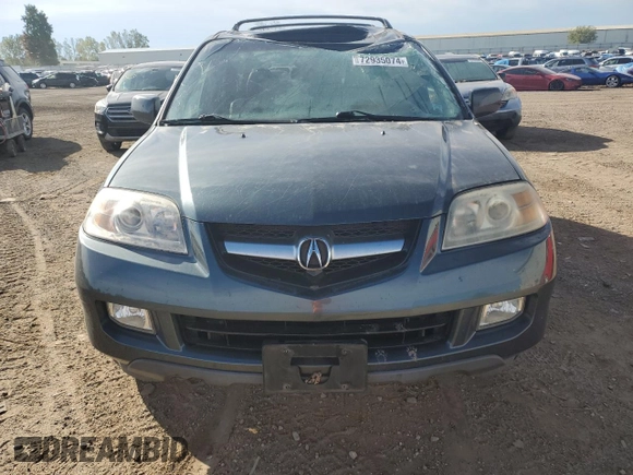 2006 Acura MDX Touring with VIN 2HNYD18696H516040, listed as a Copart auction lot 72935074 with 232,017 mi miles and Clean Title. Bid and sale history available at carsss.com. Image 5.